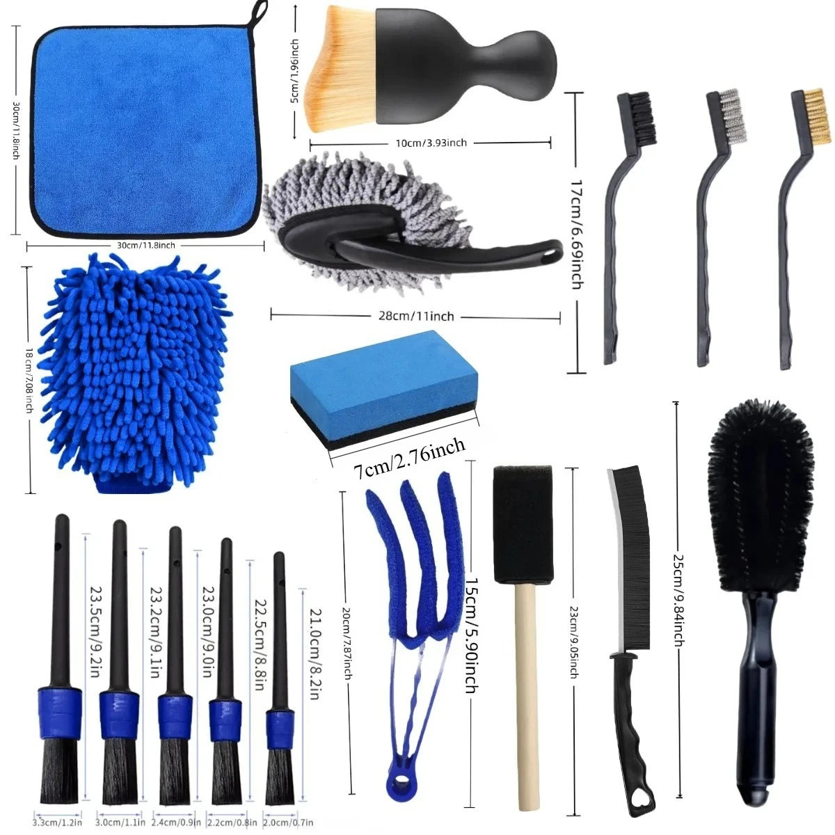 kkjoy Car Detailing Brush Set — Multi-Purpose Cleaning Tools for Vents and Gaps