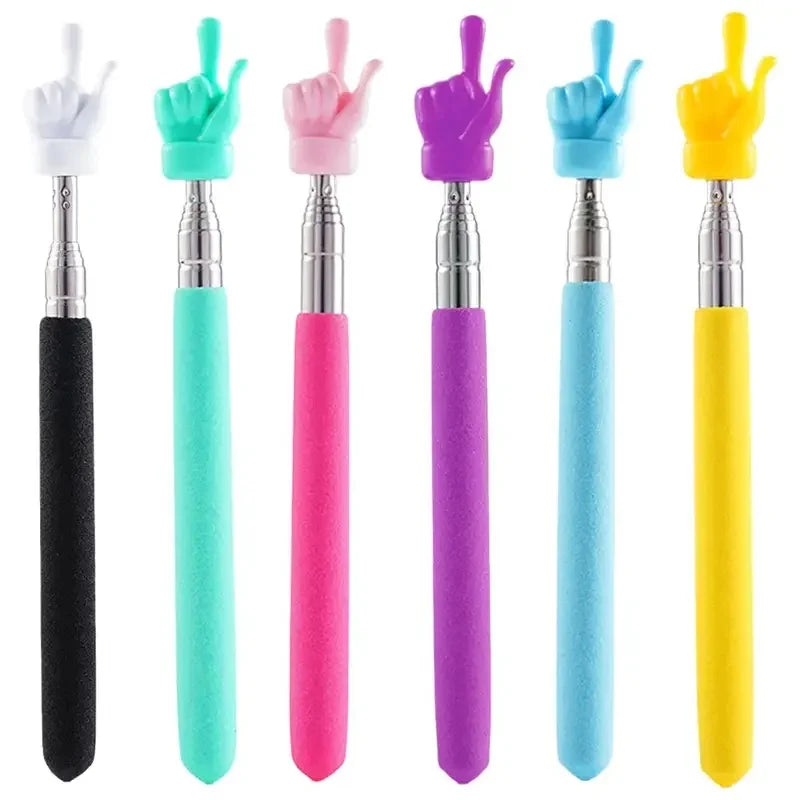 Retractable Stainless Steel Teacher Pointer — Telescopic Classroom Teaching Stick