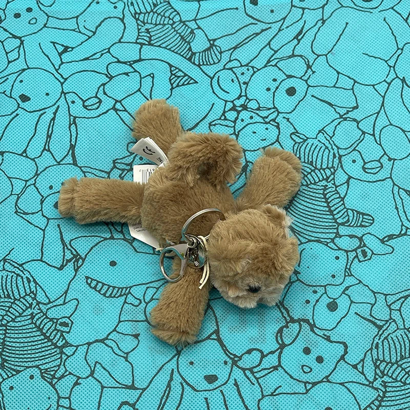 Assorted Plush Keychain Charm — Cute Animal & Food Backpack Pendant