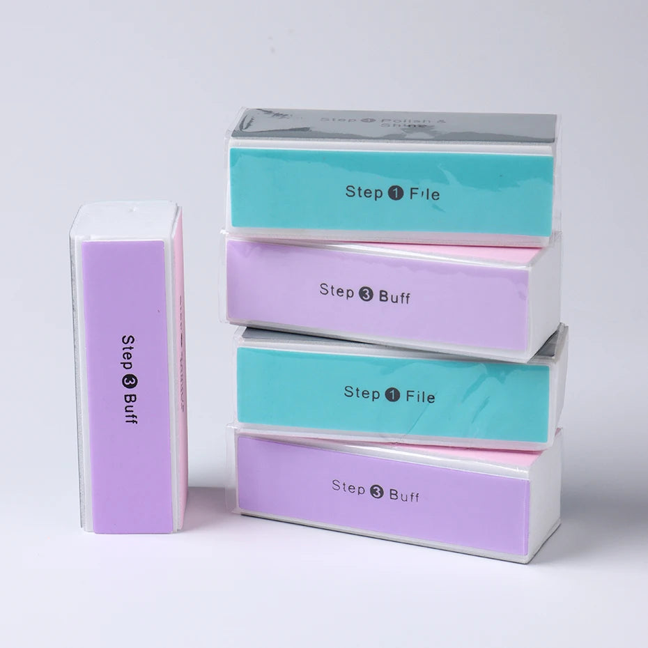 Full Beauty 4-Way Nail Buffer Block — Multi-Purpose Manicure Polishing Set