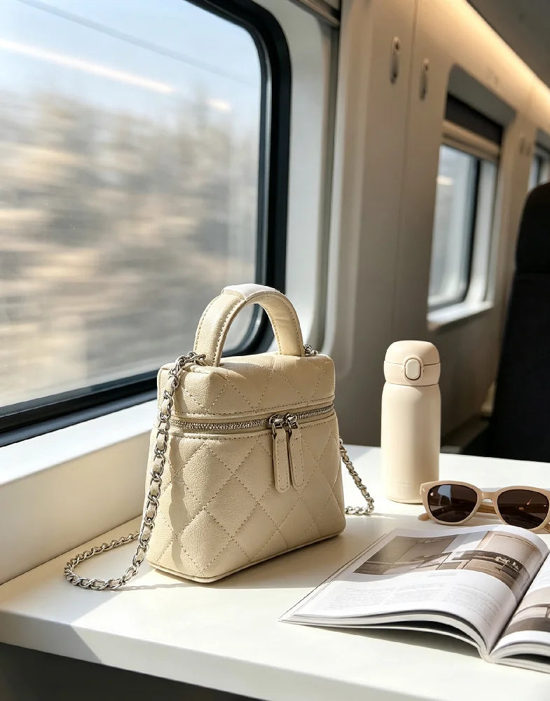 Elegant PU Leather Shoulder Bag — Multi-Compartment Crossbody for Women