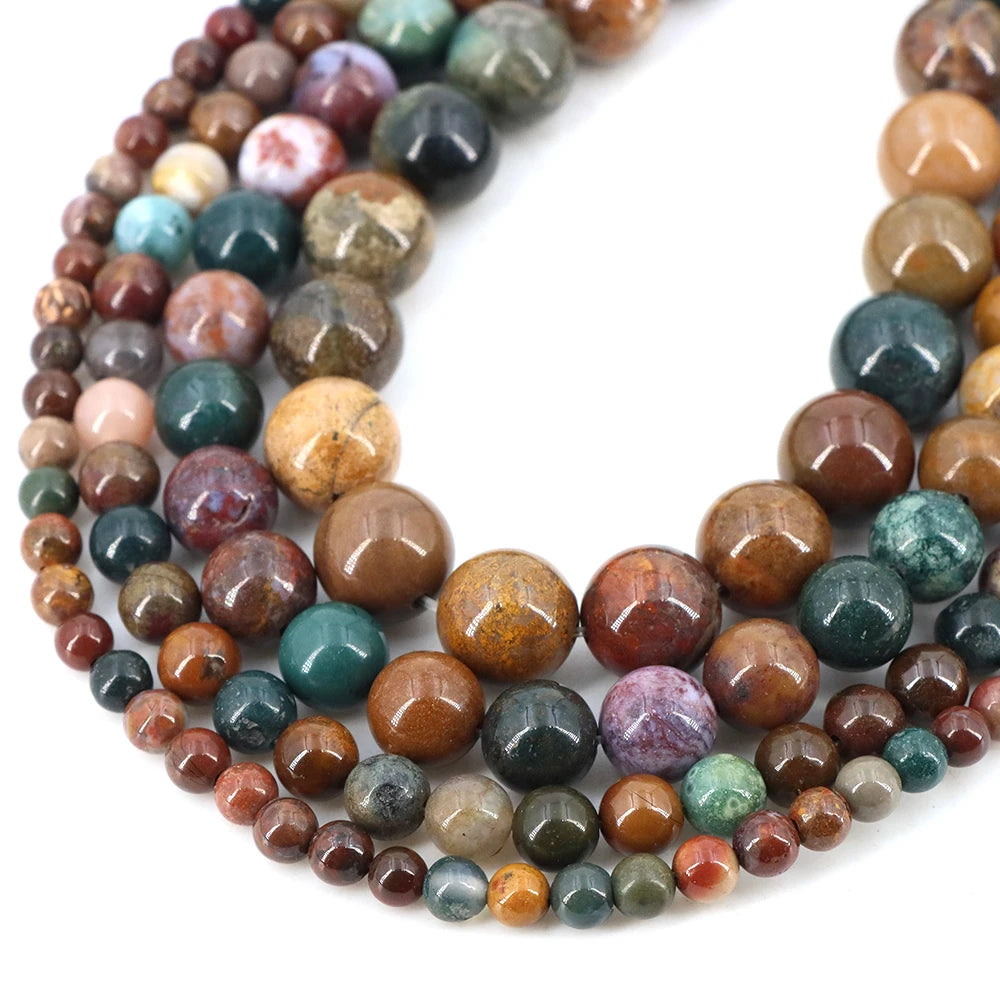 Natural Stone Gemstone Beads — Round Crystal Spacers for Jewelry Making