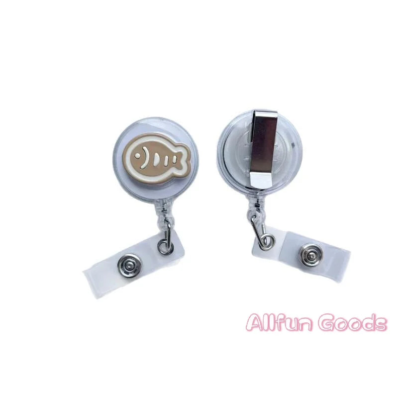 Cat-Shaped Retractable Badge Holder — Anti-Loss ID Reel for Nurses and Students