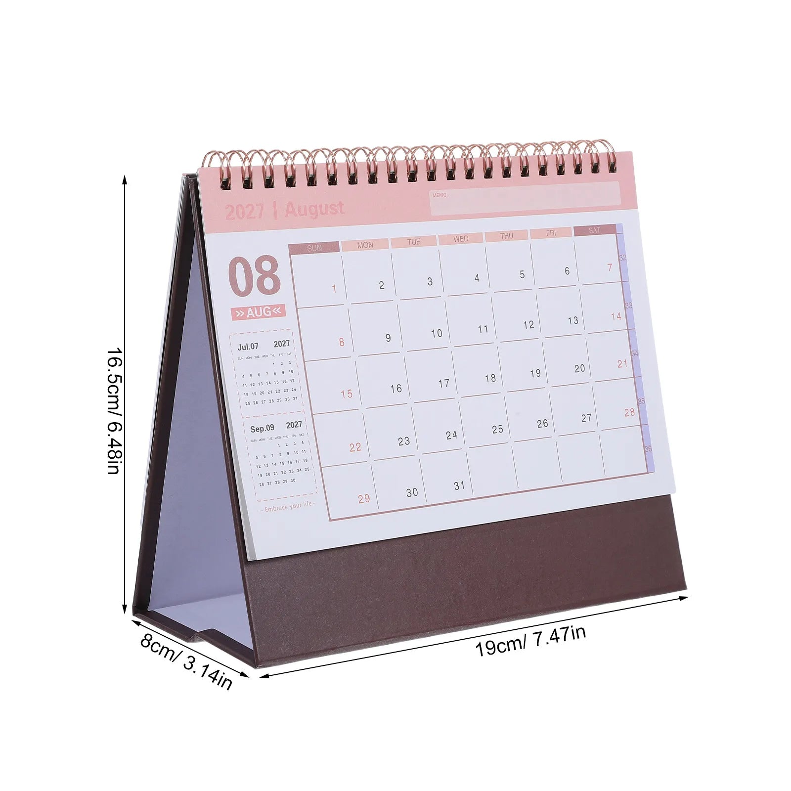 NUOLUX 18-Month Academic Desk Calendar — July 2026 to December 2027 Planner