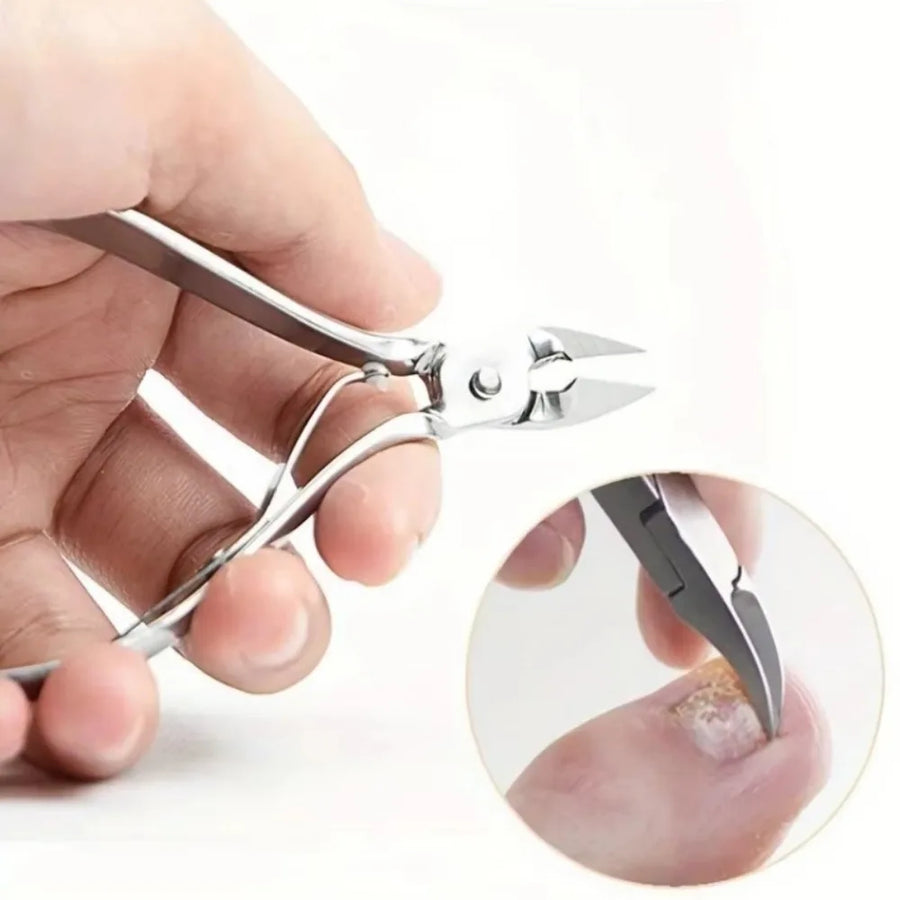 Stainless Steel Cuticle Nipper — Professional Nail Trimmer for Manicure