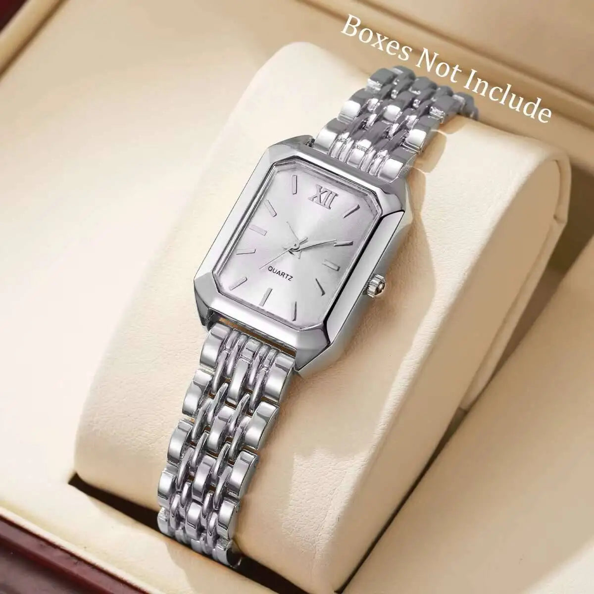 Elegant Rectangle Women's Quartz Watch — Stylish Analog Wristwatch for Girls