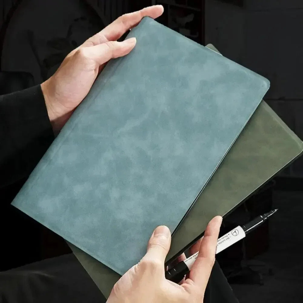 Reusable Whiteboard Notebook Set — Portable Weekly Planner with Leather Cover