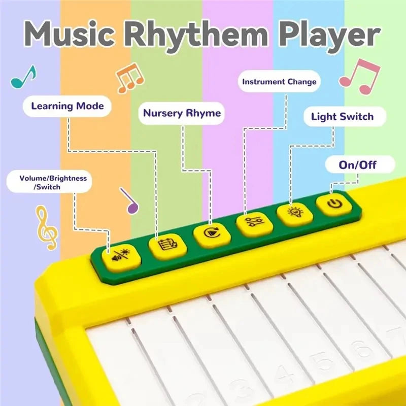 Rainbow Light Piano Keyboard — Educational Music Toy for Kids