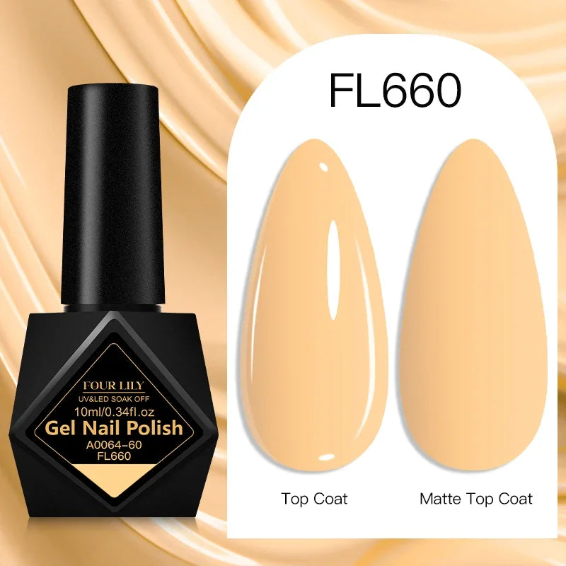 Four Lily Gel Nail Polish — Long Lasting Semi-Permanent Manicure Set