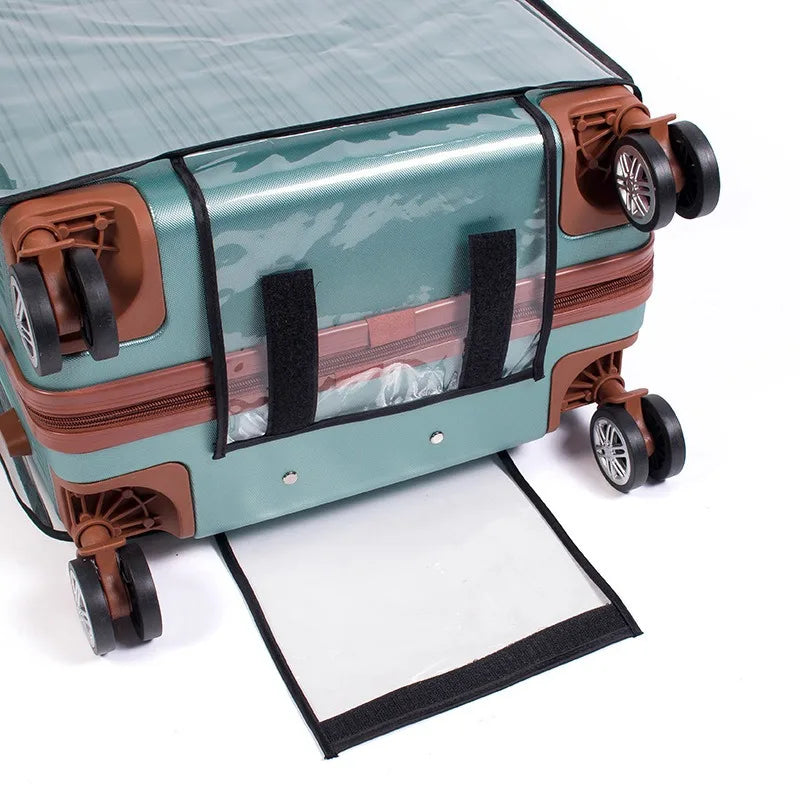 Transparent Luggage Protector — Waterproof PVC Suitcase Cover for Travel