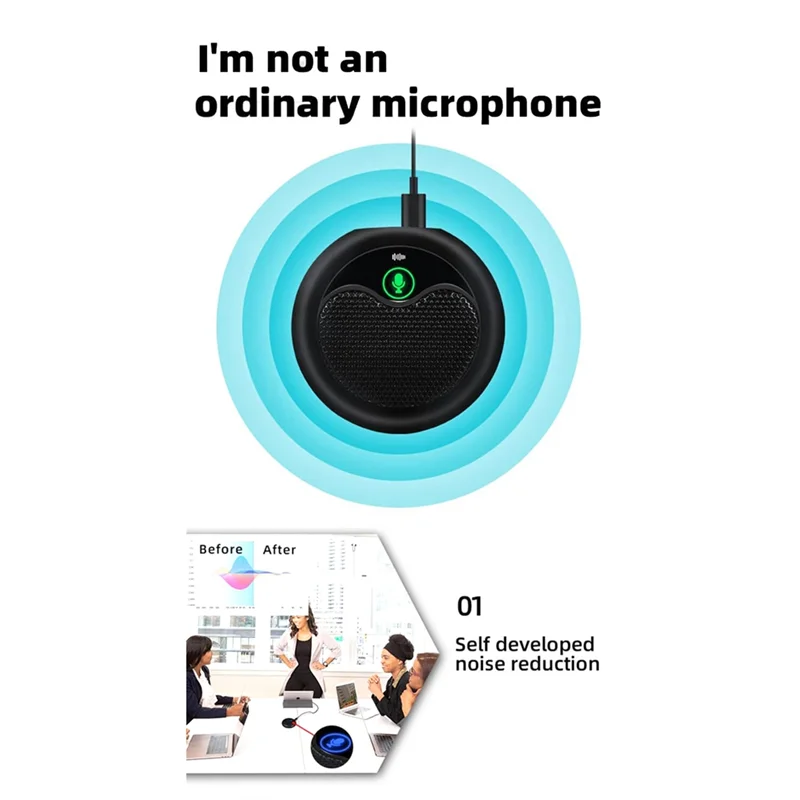 FGHGF USB Condenser Microphone — Omnidirectional Desktop Mic for Meetings