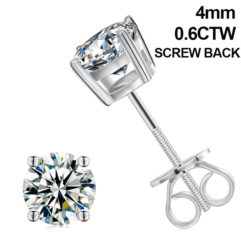 ICEOUTBOX Moissanite Cross Stud Earrings — S925 Sterling Silver Jewelry
