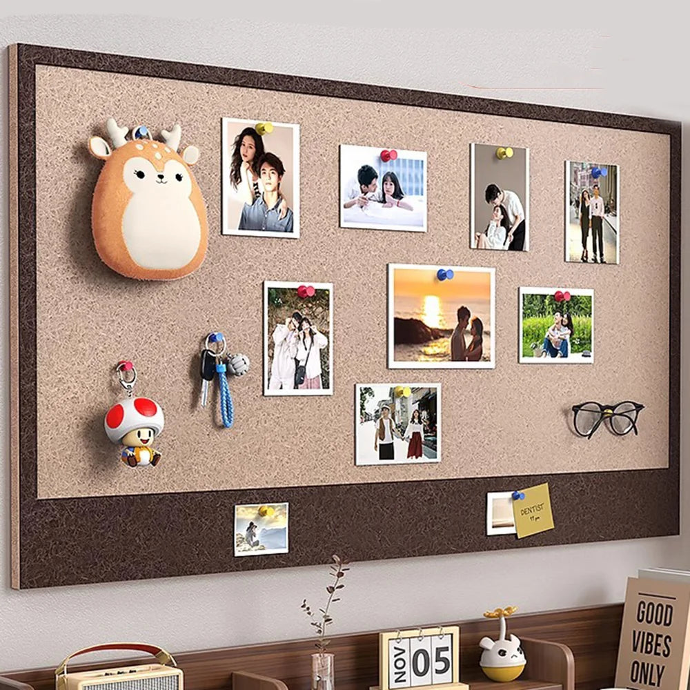 K-MIME Cork Board Bulletin — Wall Mounted Vision Board for Organization