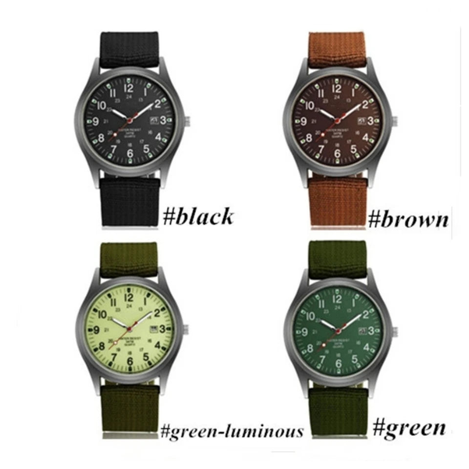 Men's Quartz Fashion Watch — Luminous Hands & Large Dial Design