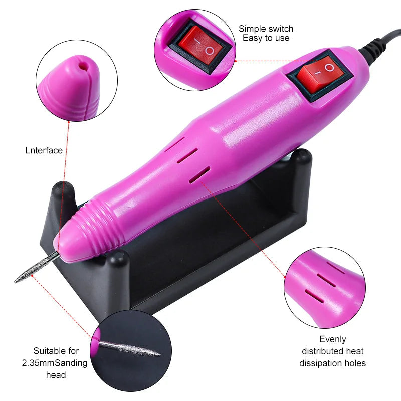 Electric Nail Drill Machine Set — Professional Manicure & Gel Removal Kit