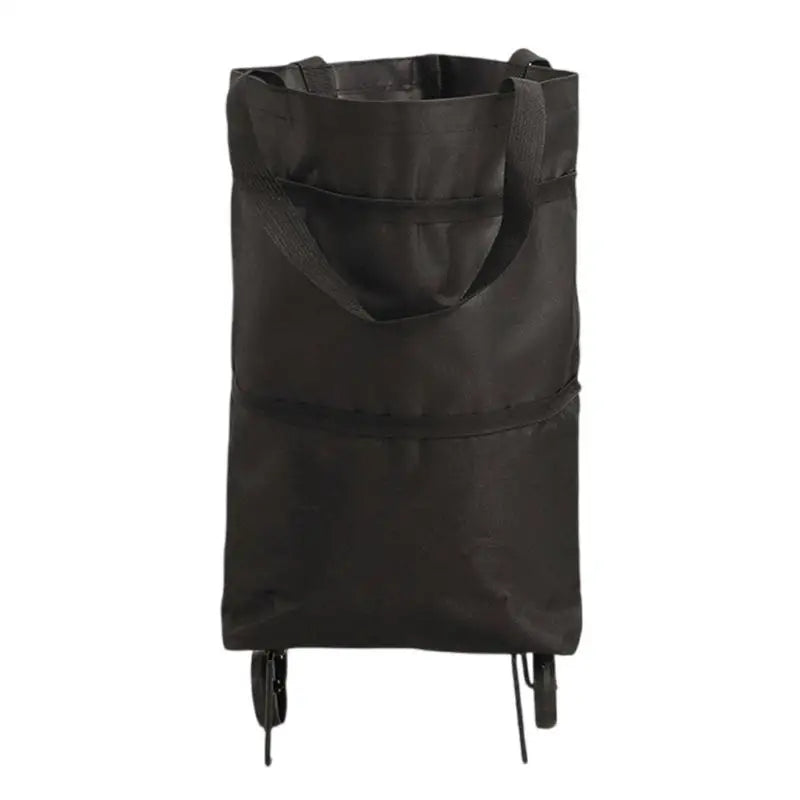 Foldable Wheeled Shopping Cart — Reusable Market Bag with Rolling Support