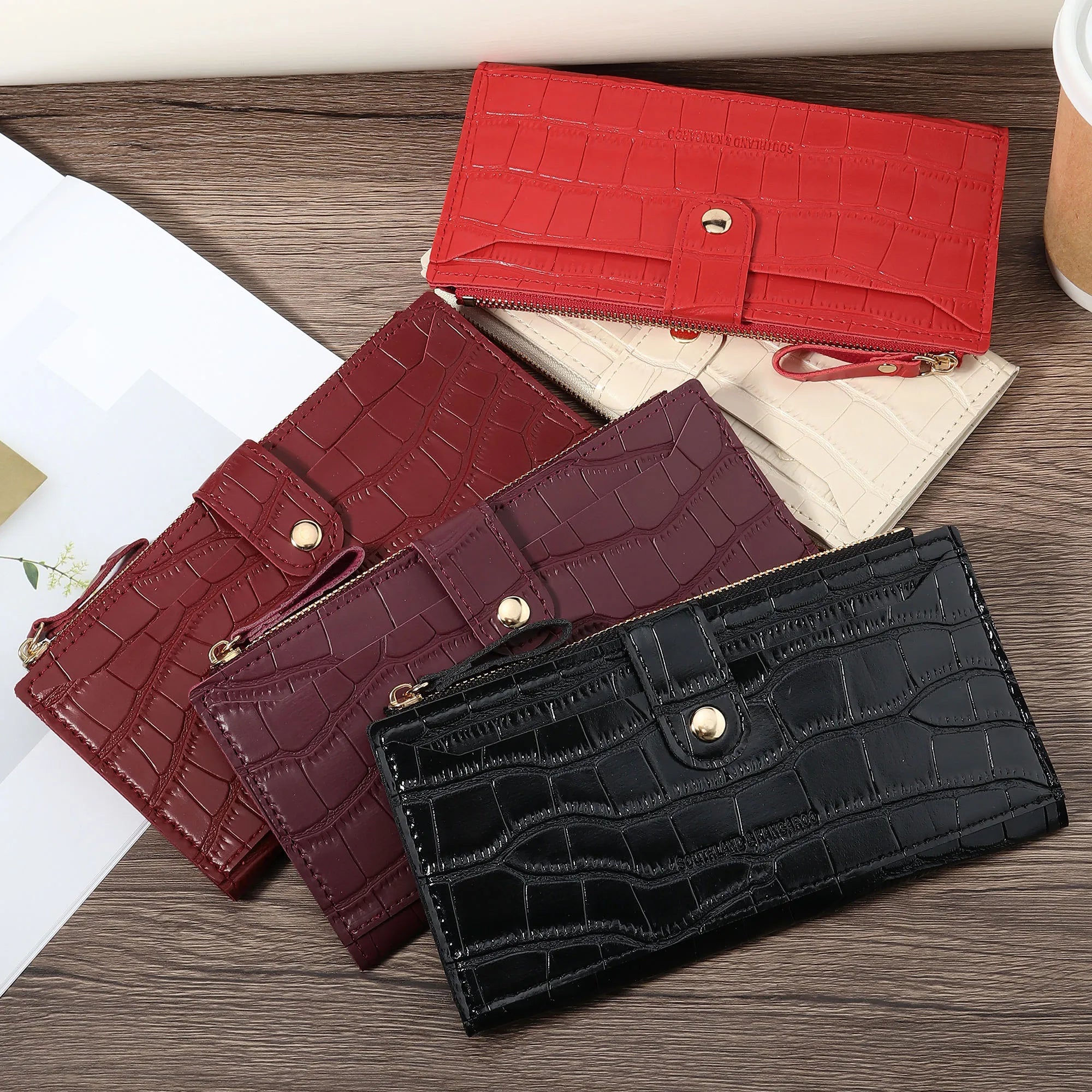 Women's Long Wallet Clutch — Multi-Slot Organizer with Phone Compartment