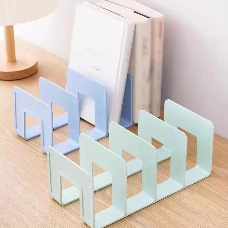 Desktop Bookend Organizer — Space-Saving Bookshelf Stand for Office and School