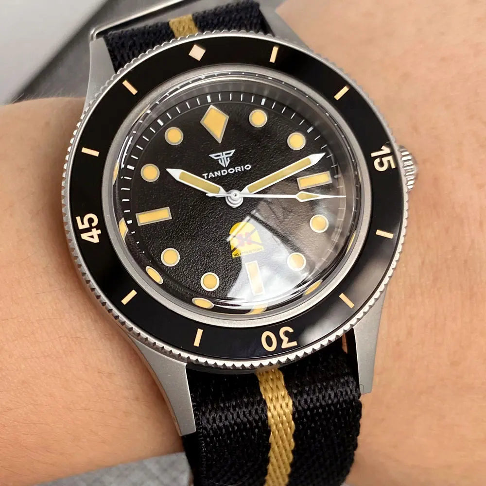 tandorio Automatic Mechanical Watch — 40mm Sapphire Glass Diver Style