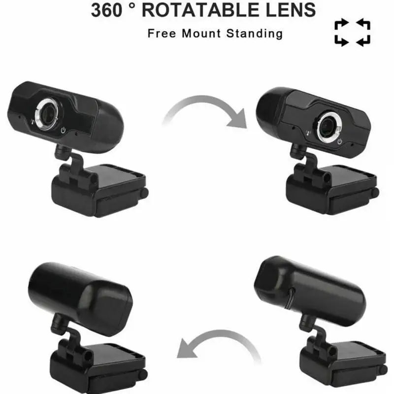 Erilles HD 1080p USB Webcam — High Definition Video Camera with Microphone