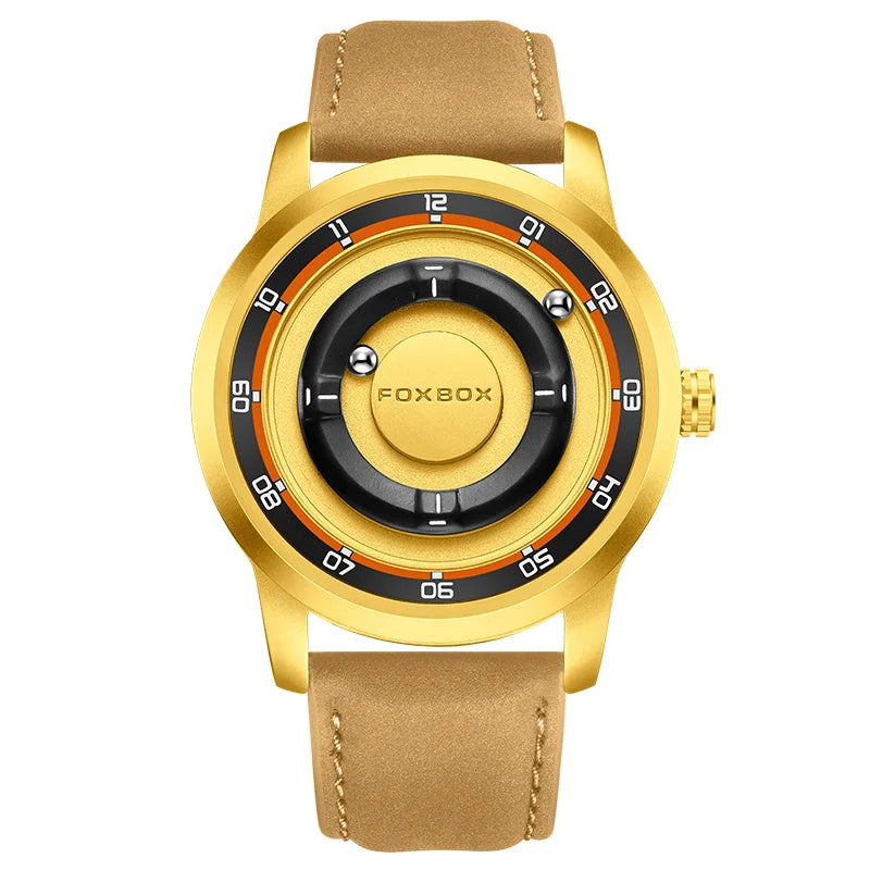 foxbox Planet Design Quartz Watch — Floating Magnetic Pointer Men's Timepiece