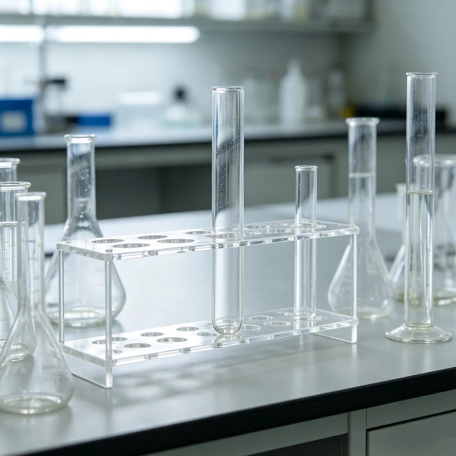 Borosilicate Glass Test Tubes — Clear Laboratory Glassware for Science Experiments