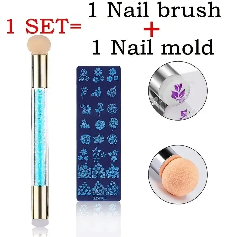 Full Beauty Nail Stamping Set — Professional Manicure Design Kit