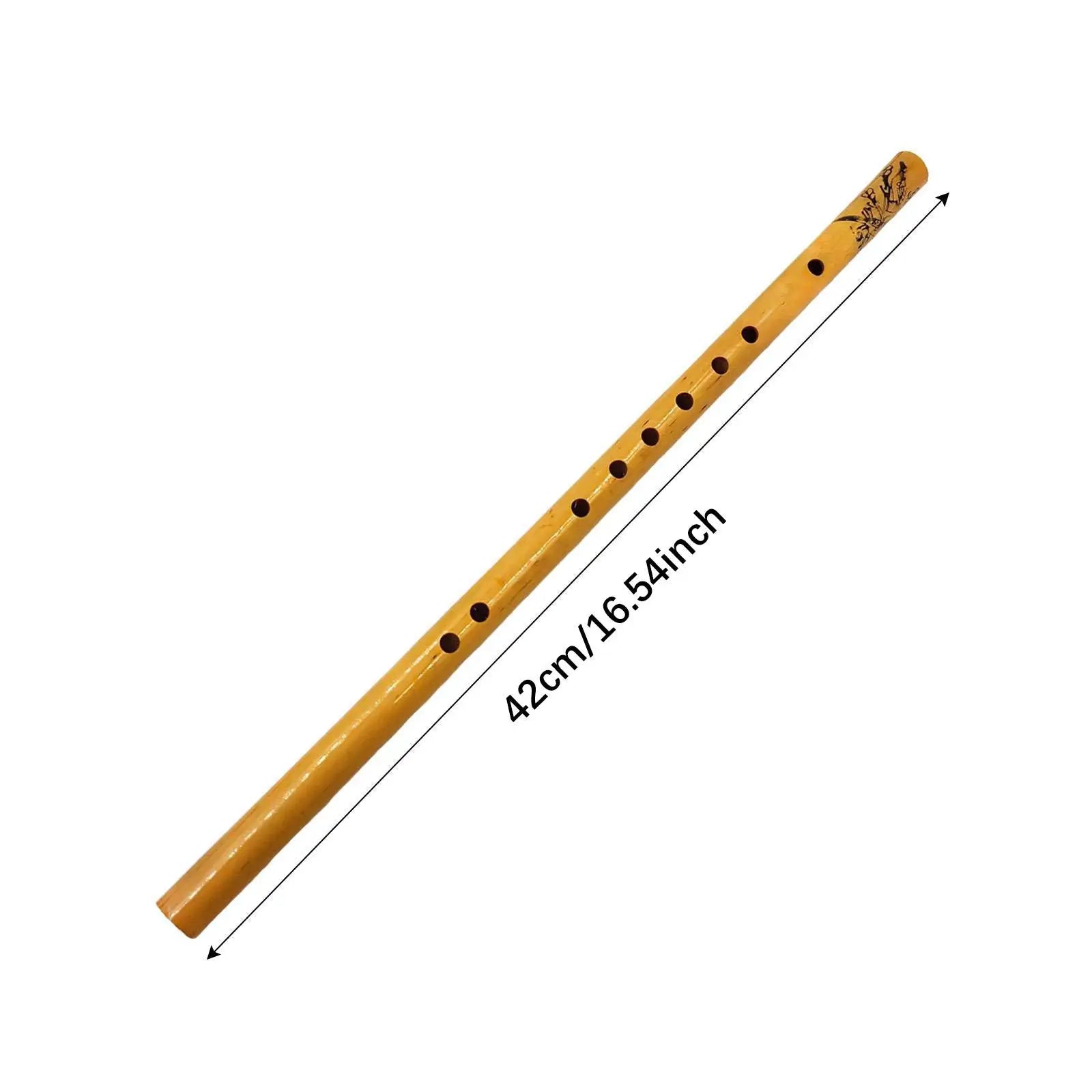 Handmade Bamboo Vertical Flute — 9-Hole Professional Woodwind Instrument