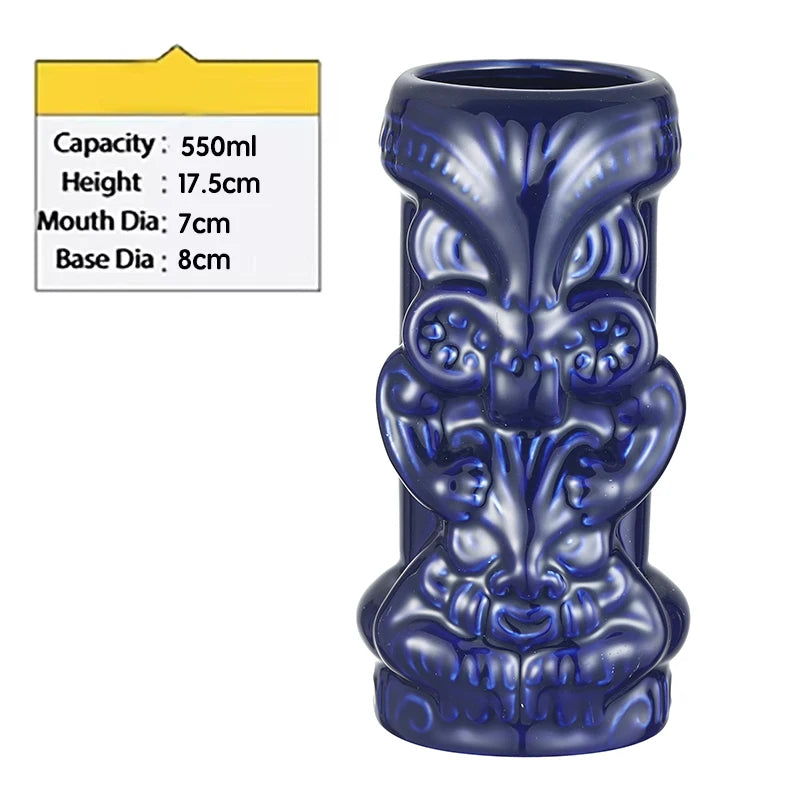 cocktailgeek Ceramic Tiki Mugs — Tropical Sculptural Drinkware for Home Bars