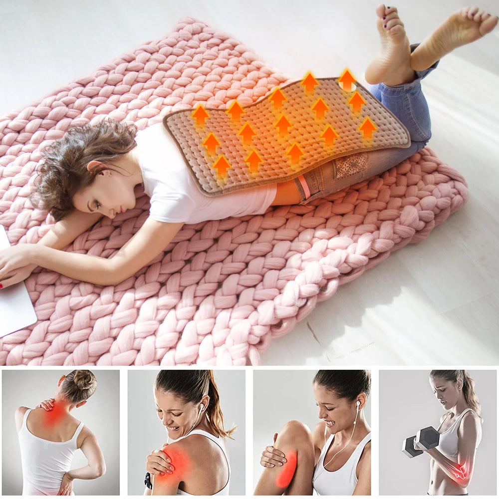 Hailicare Electric Heated Blanket Pad — Adjustable Temperature & Timer