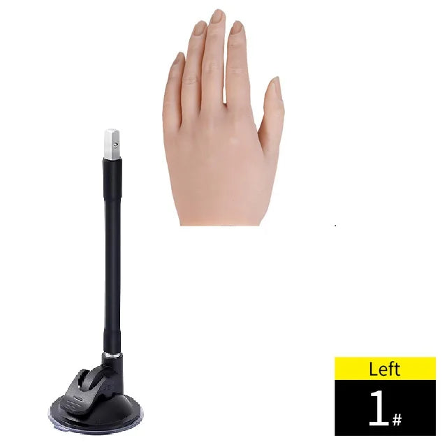 Zishine Nail Practice Hand Model — Realistic Silicone Mannequin with Stand