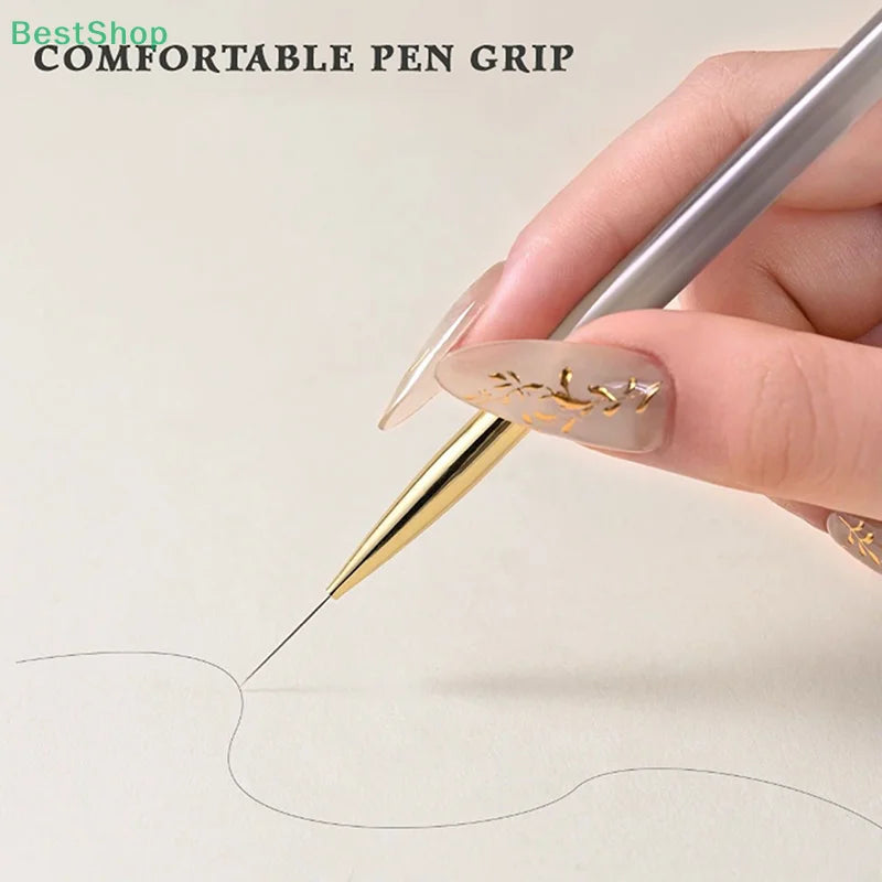 Slim Nail Art Brush Set — Fine Detail Liner for Acrylic & Flower Painting