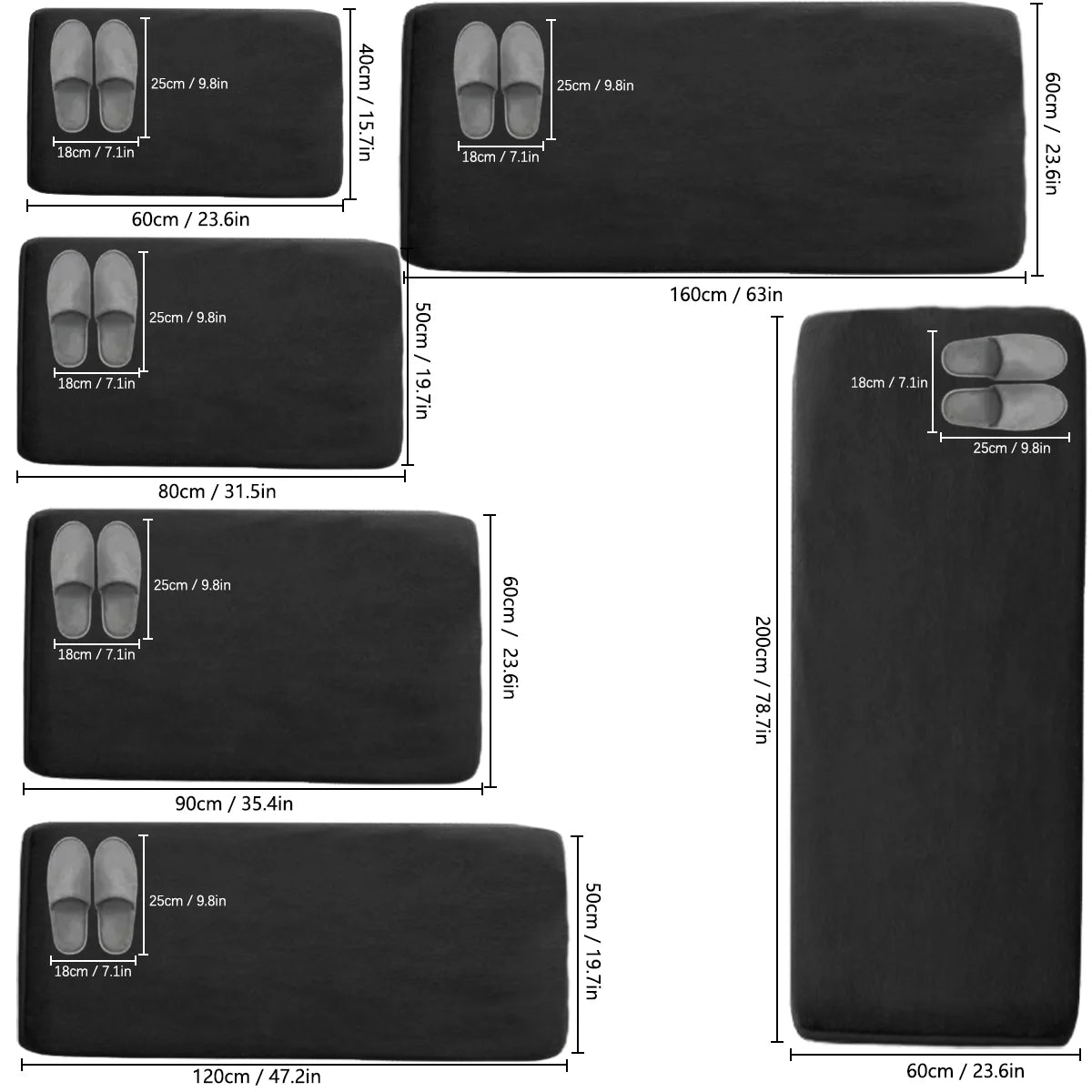 Thickened Flannel Kitchen Floor Mat — Non-Slip Absorbent Area Rug