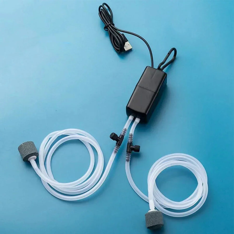 Mini Aquarium Air Pump Kit — Silent Oxygenation System for Fish Tanks