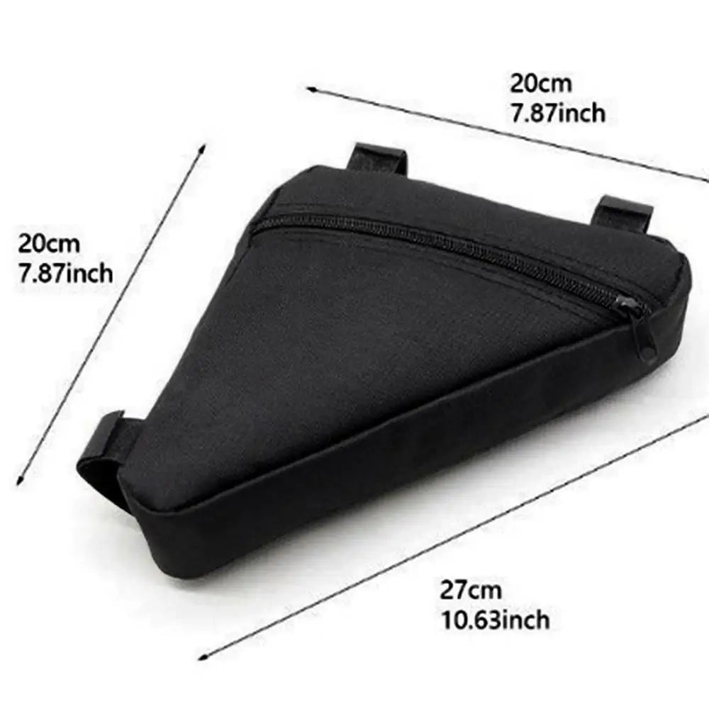 Triangular Bike Frame Storage Bag — Weatherproof Bicycle Pouch for Commuting