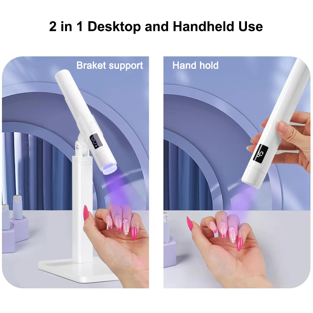 peicon Mini UV LED Nail Lamp — Portable Rechargeable Gel Nail Dryer