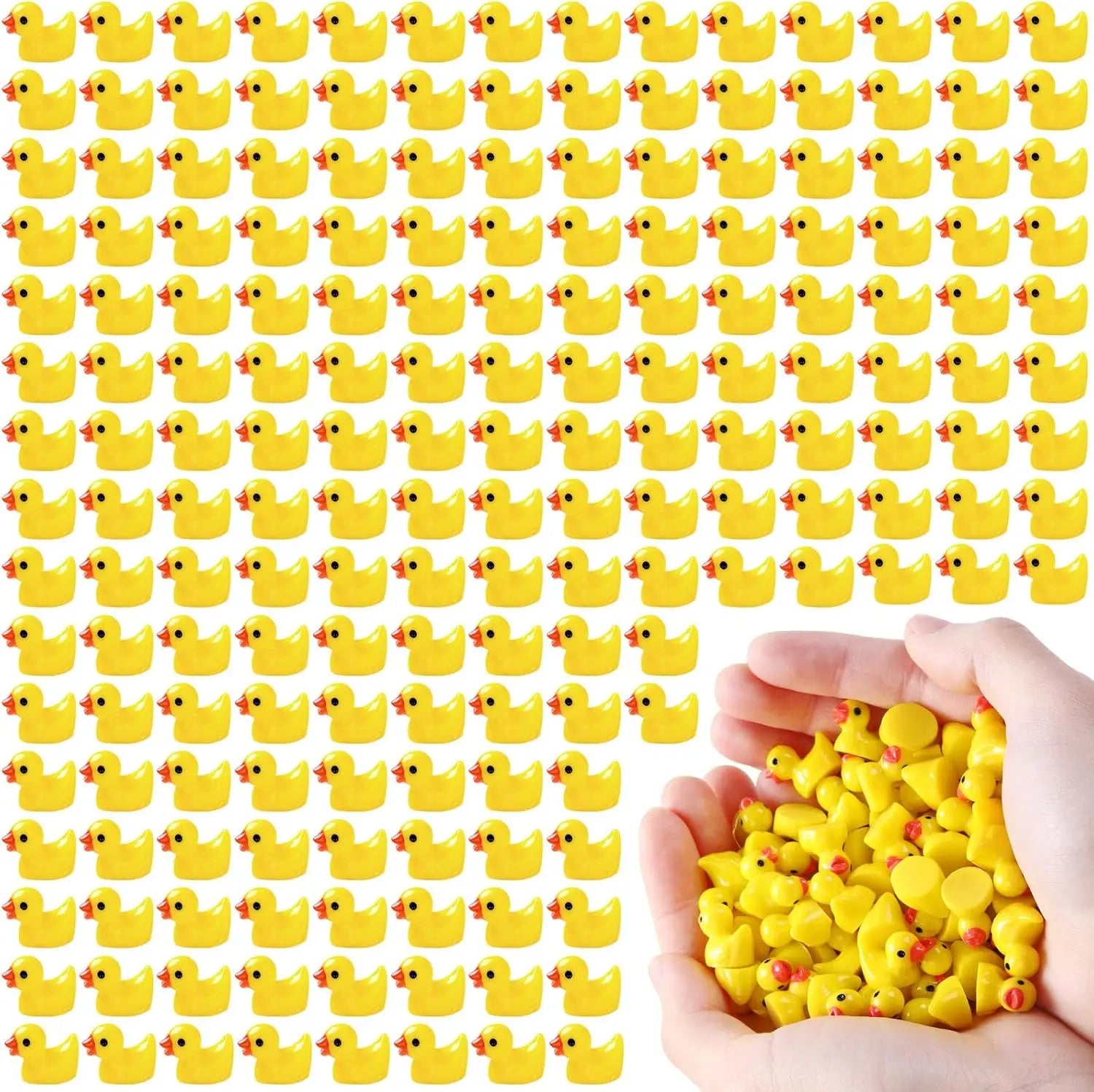 Mini Resin Duck Figurines — Tiny Animal Ornaments for Crafts & Decor