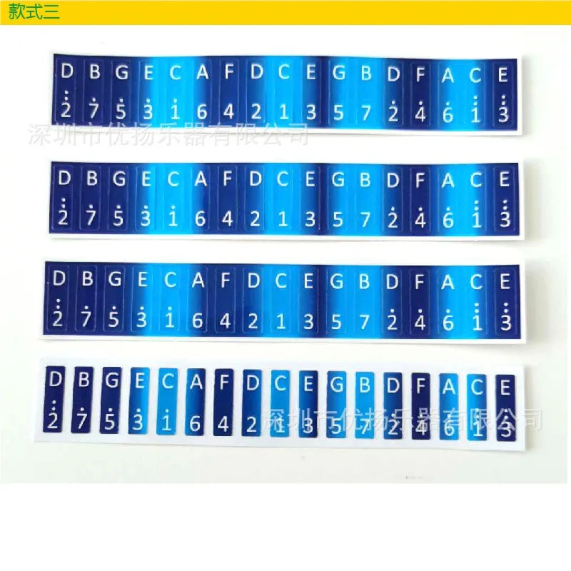 17 Keys Kalimba Note Stickers — Musical Instrument Learning Tool