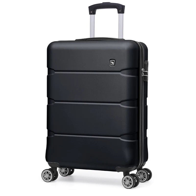 Oiwas Rolling Luggage Suitcase — Durable ABS Carry On Travel Trolley
