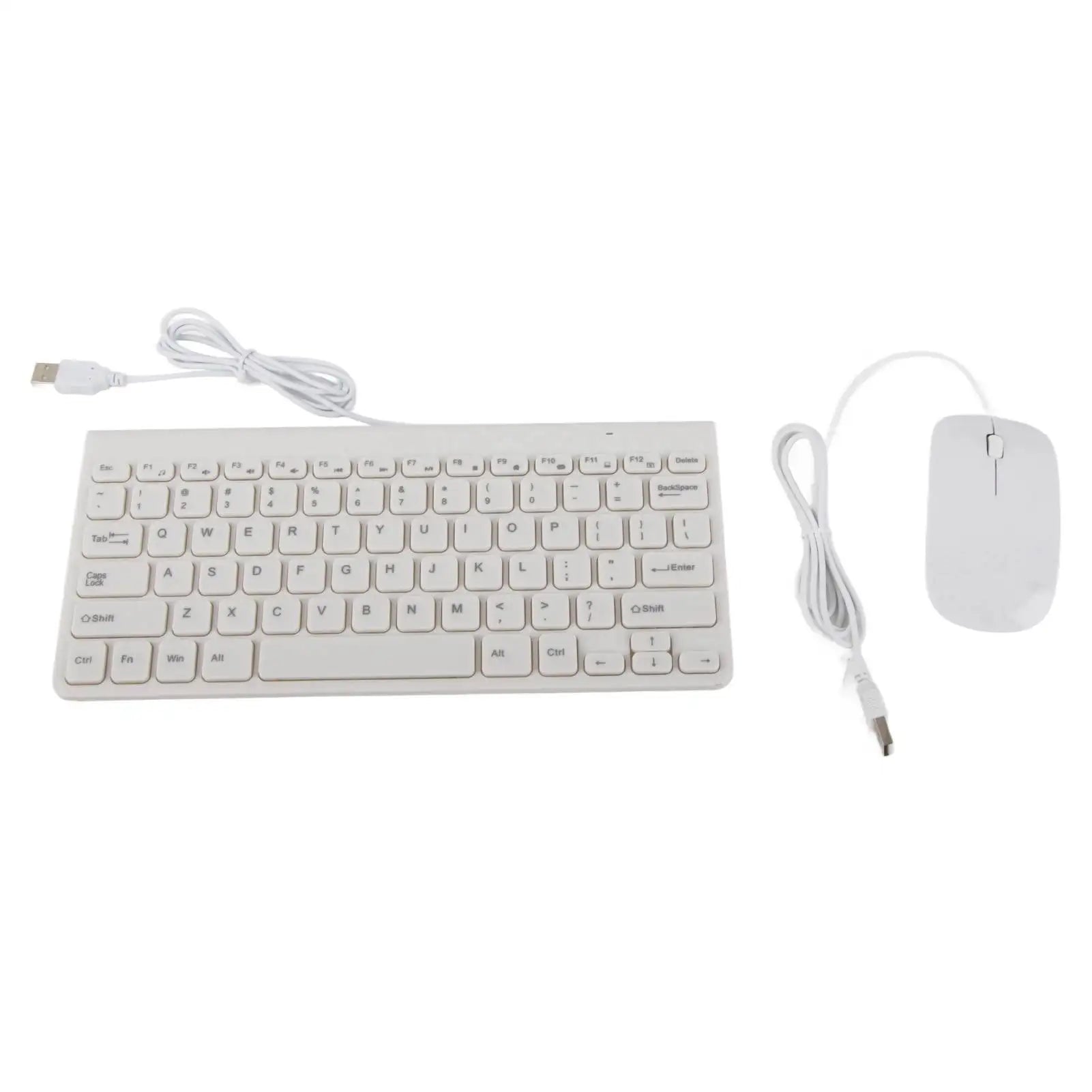 zyyini Ultra Thin Wired Keyboard and Mouse Combo — Compact USB Desktop Set
