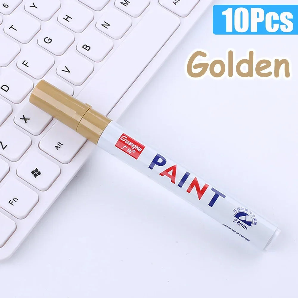 Permanent Paint Marker Pens — Waterproof Quick-Dry Tire & Craft Markers