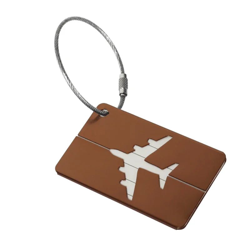 ZUOFILY Aluminum Luggage Tag — Durable Suitcase ID Label with Privacy Cover
