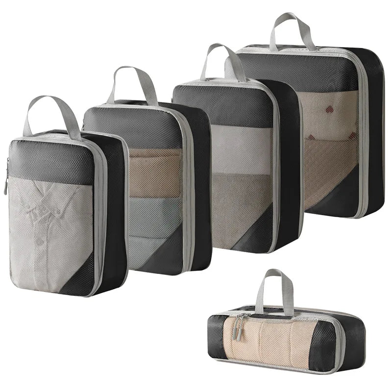 Compression Packing Cubes — Expandable Suitcase Organizers for Travel