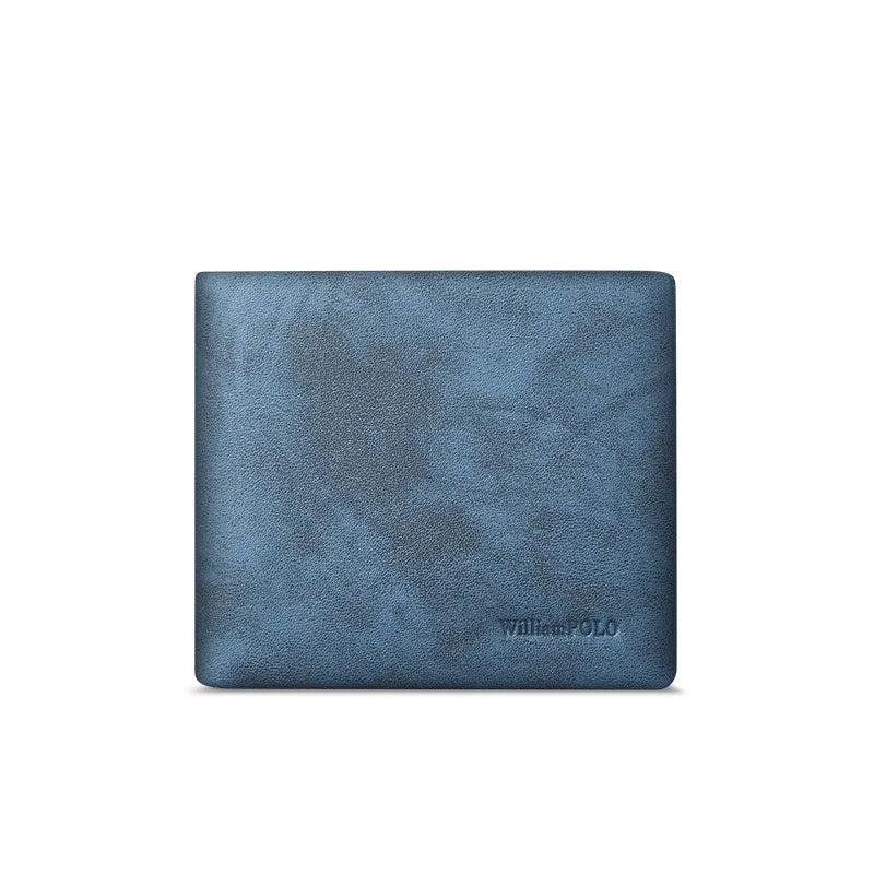 Men's Genuine Cow Leather Wallet — Compact Card Holder & Bifold