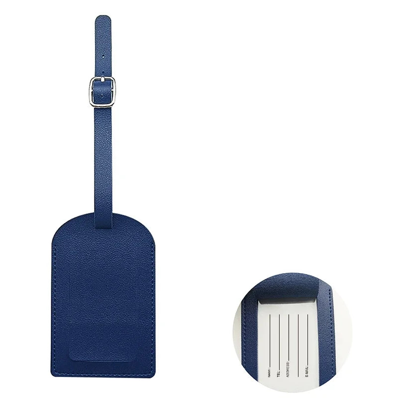 CEXIKA PU Leather Luggage Tag — Durable Suitcase Identifier & ID Holder