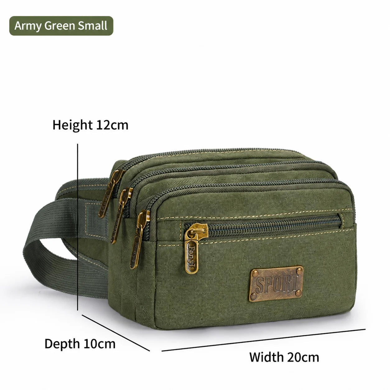 Canvas Waist Pack — Adjustable Outdoor Storage