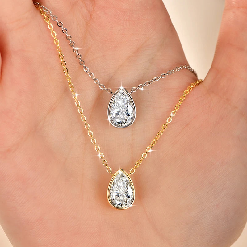 oxtao Moissanite Pendant Necklace — 14K Gold Filled Jewelry for Women