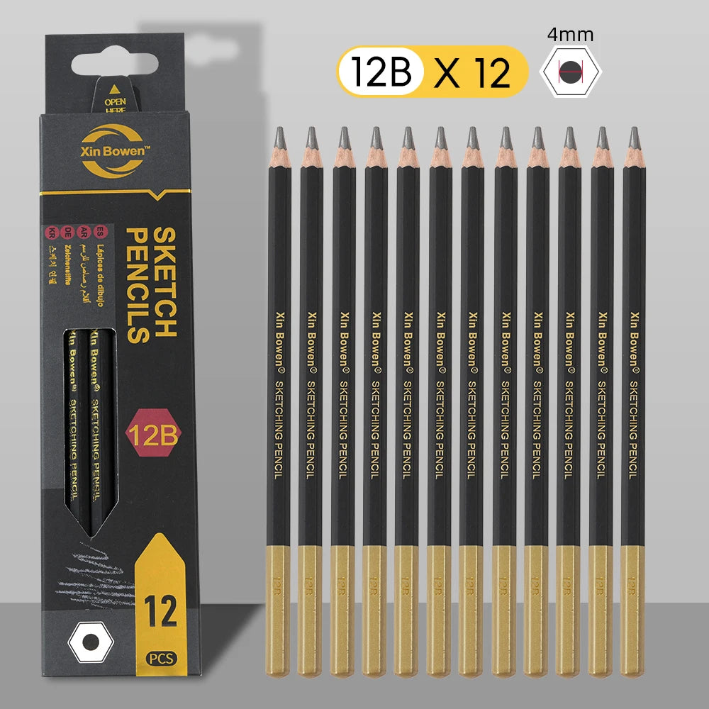 Pustell Graphite Sketching Pencil Set — Professional Art Supplies for Shading