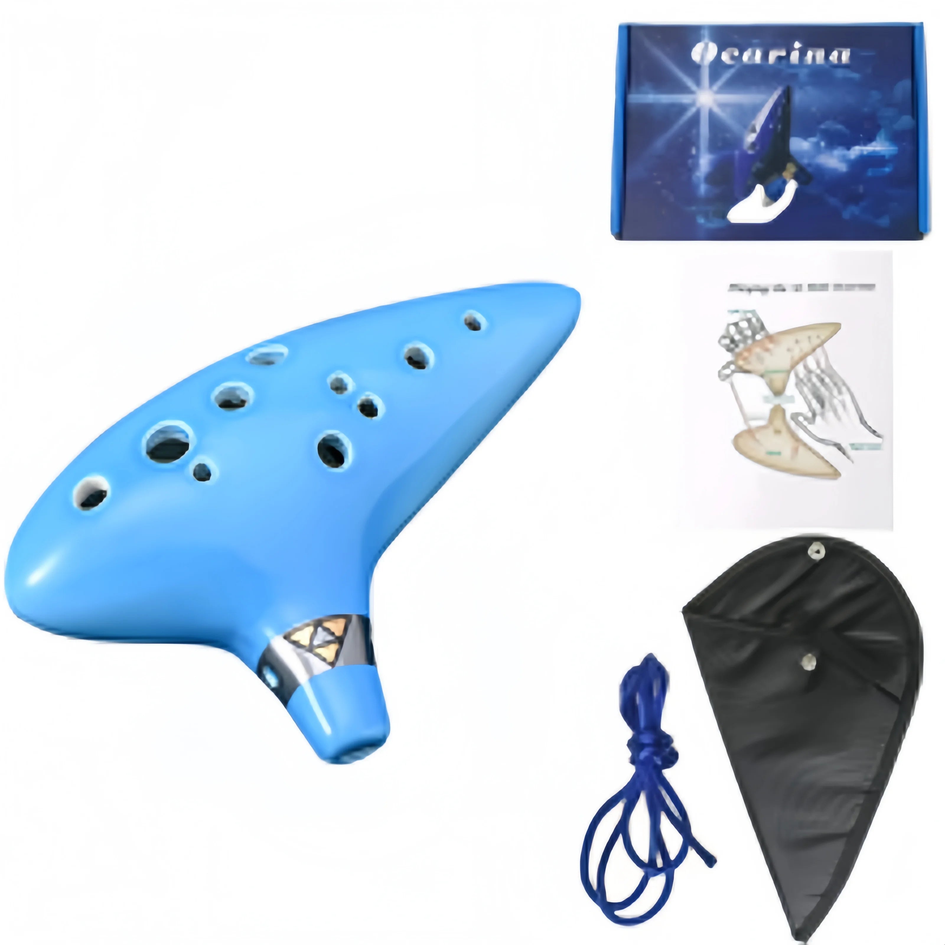 12 Hole Alto C Ceramic Ocarina — Professional Musical Instrument Set