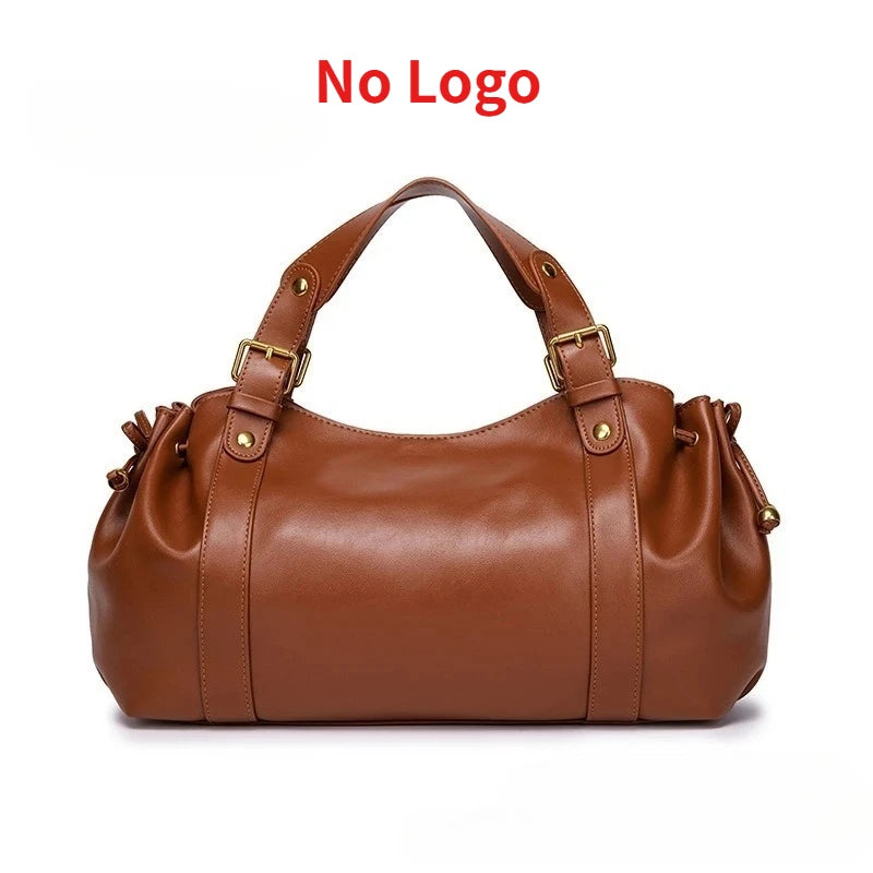 Women's Elegant Boston Style Crossbody Bag — Versatile Work Handbag
